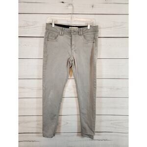 Democracy Womens Ab Technology Skinny Mid Rise Gray Jeans 8